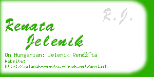 renata jelenik business card